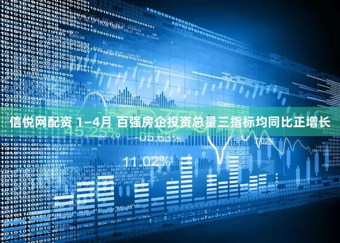 信悦网配资 1—4月 百强房企投资总量三指标均同比正增长